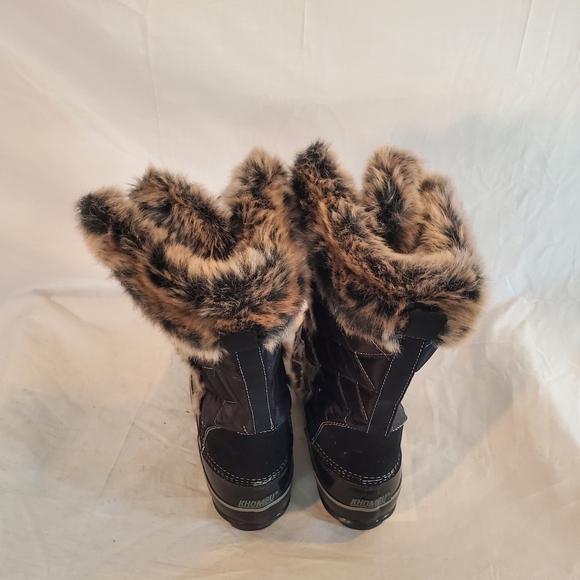 Khombu Jacey Women's Size 8M Faux Fur Lace Up Cold Weather Boots EUC - Picture 6 of 8